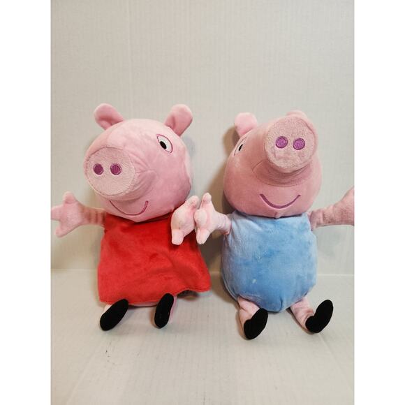 Peppa Pig Peppa and George Talking and Moving 9" Plush - Picture 1 of 10